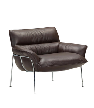 Duvet Lounge Stoel chrome, Parma leer mocca