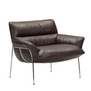 Duvet Lounge Stoel chrome, Parma leer mocca