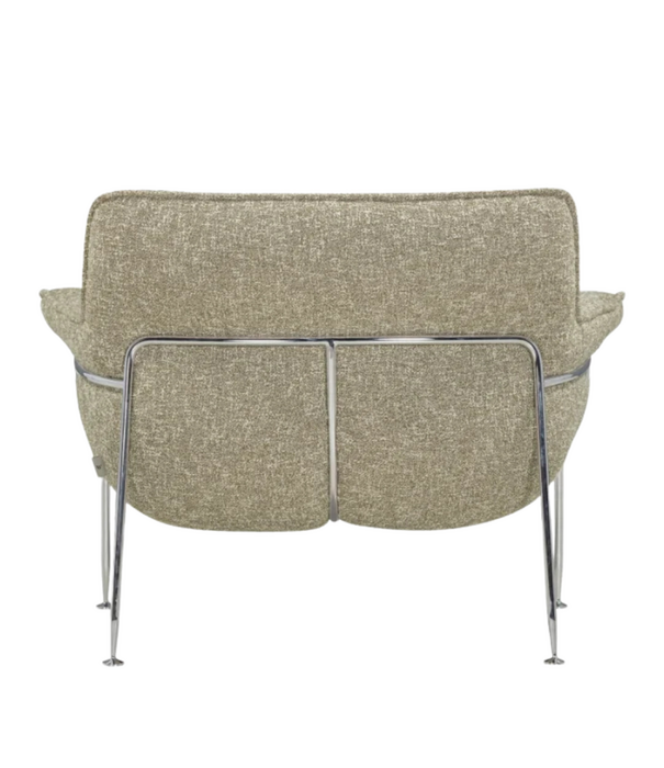 Wendelbo Duvet Lounge Stoel chrome, Zero 0002 green melange