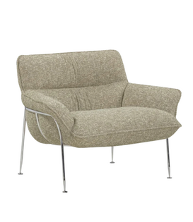 Duvet Lounge Chair chrome, Zero 0002 green melange