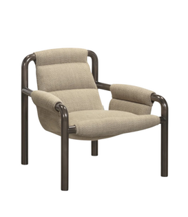 Atli Lounge Stoel donkergrijs gelakt frame, Turn 4 sand