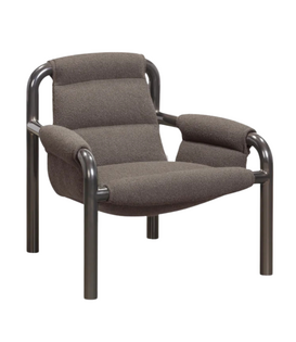 Atli Lounge Stoel donkergrijs gelakt frame, Cuddle 06 brown