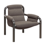 Atli Lounge Chair dark grey lacquered legs, Cuddle 06 brown