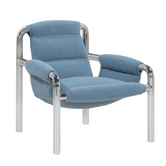 Atli Lounge Chair chromed legs, Baru 740 blue