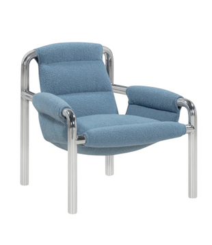 Atli Lounge Chair chromed legs, Baru 740 blue
