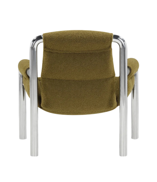Wendelbo Atli Lounge Chair chromed legs, Baru 950 green