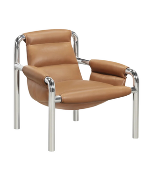Atli Lounge Chair chromed legs, Parma leather cognac