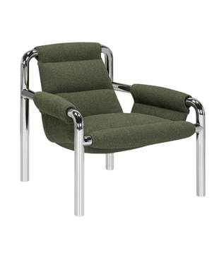 Atli Lounge Chair chromed legs, Cuddle 16 dark green