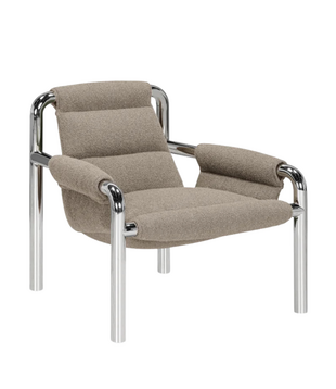 Atli Lounge Chair chromed legs, Cuddle 4 taupe
