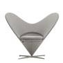 Heart Cone Chair - Cento salt 'n pepper, satin stainless steel base