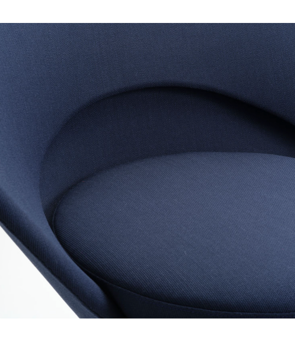 Vitra  Heart Cone Chair - Volo night blue satin stainless steel base