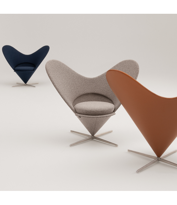 Vitra  Heart Cone Chair - Cosy 2 dark blue, basic dark base