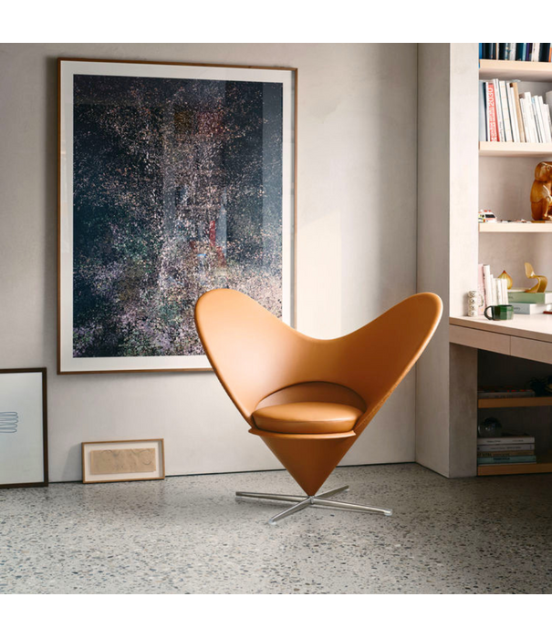 Vitra  Heart Cone Chair - Cosy 2 dark blue, basic dark base