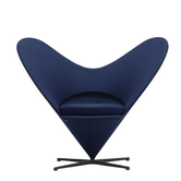 Heart Cone Stoel - Cosy 2 dark blue, basic dark voet