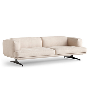 Inland AV23  3-seater Sofa, black base