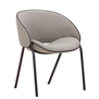 Folium Dining Chair, Fiord 262 with leather piping