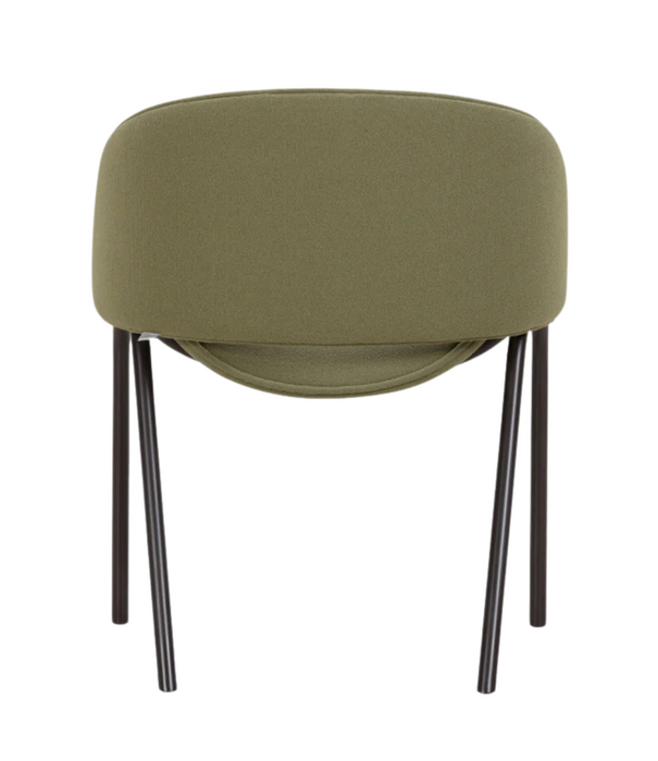 Wendelbo Folium Dining Chair black frame, Grain 68243 green