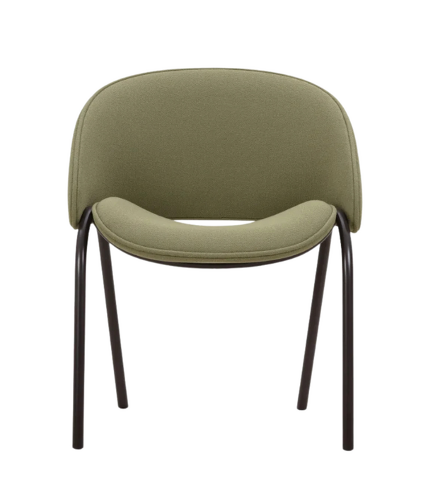 Wendelbo Folium Dining Chair black frame, Grain 68243 green