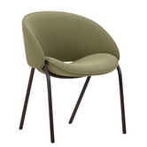 Folium Dining Chair black frame, Grain 68243 green