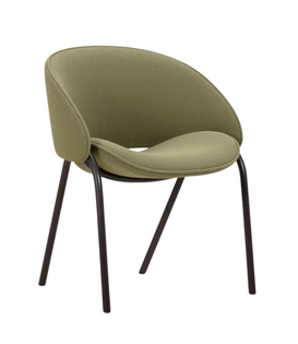 Folium Dining Chair black frame, Grain 68243 green