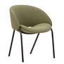 Folium Dining Chair black frame, Grain 68243 green