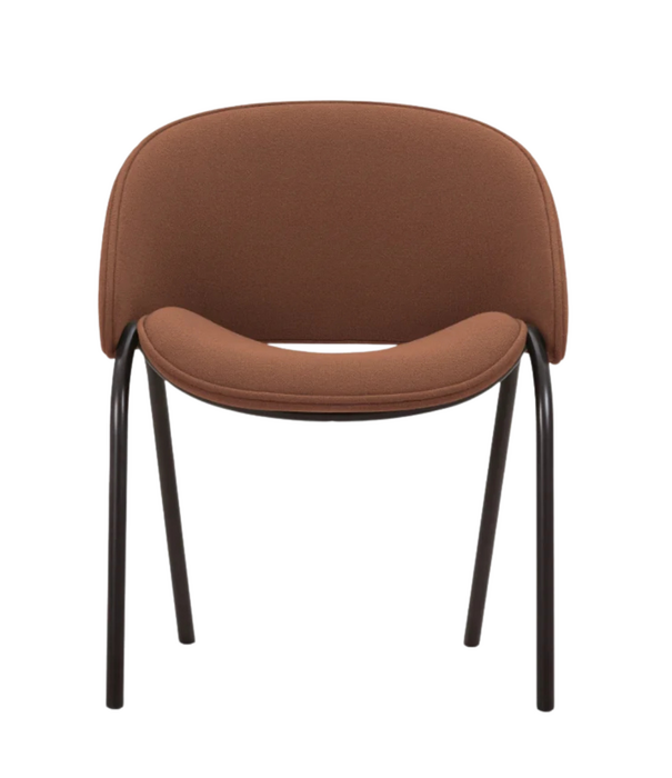 Wendelbo Folium Dining Chair black frame, Grain 61256 terracotta