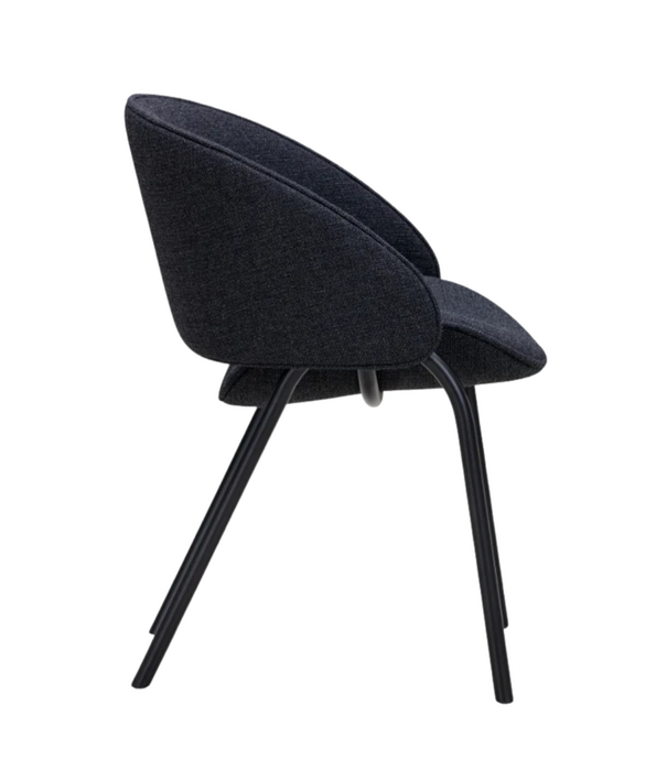 Wendelbo Folium Dining Chair black frame, Grain 61256 terracotta - Copy