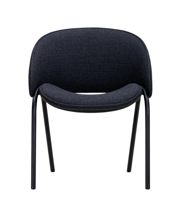 Wendelbo Folium Dining Chair black frame, Grain 61256 terracotta - Copy