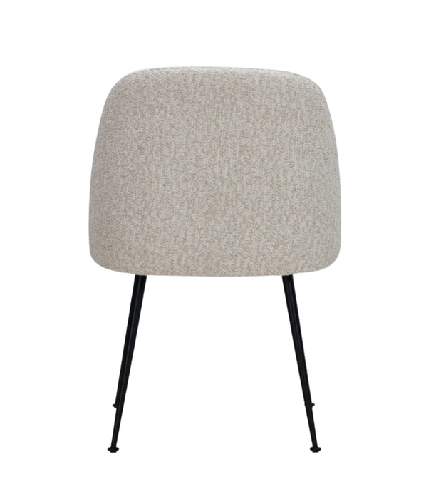 Wendelbo Event V2 Dining Chair black tube, Bosa 4 cream