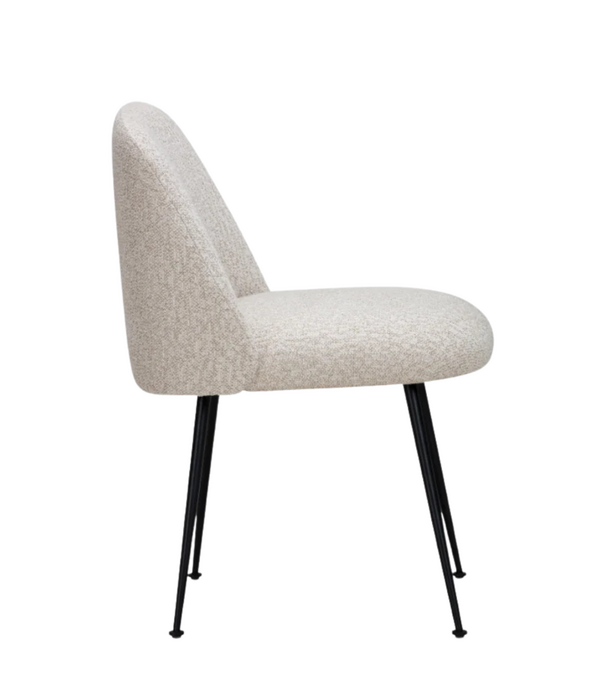 Wendelbo Event V2 Dining Chair black tube, Bosa 4 cream