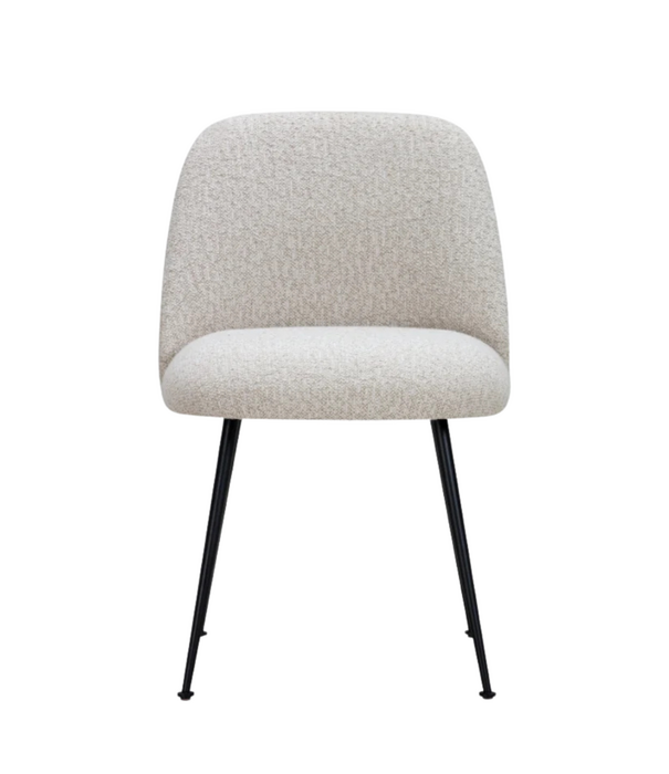 Wendelbo Event V2 Dining Chair black tube, Bosa 4 cream