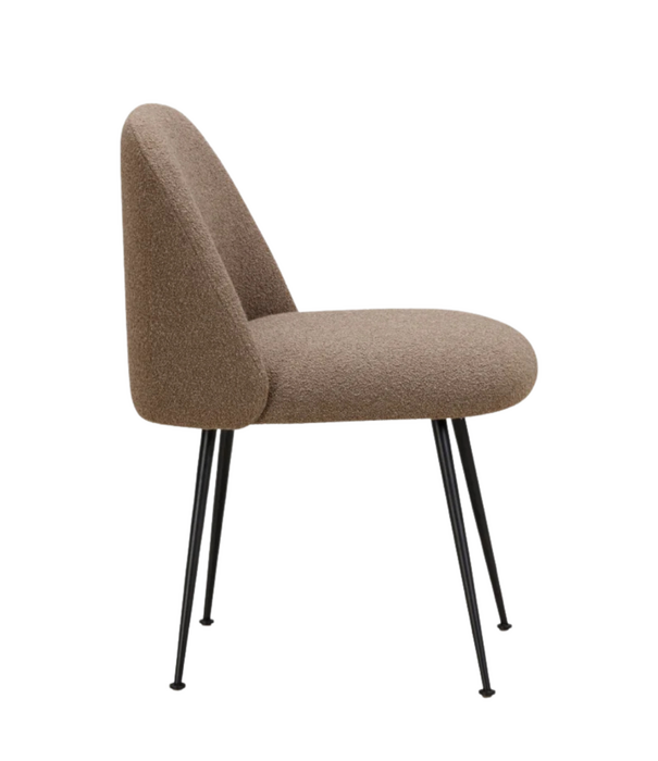 Wendelbo Event V2 Dining Chair black tube, Cuddle 06 brown