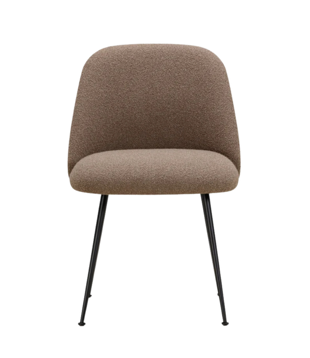 Wendelbo Event V2 Dining Chair black tube, Cuddle 06 brown
