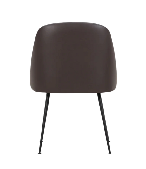 Wendelbo Event V2 Dining Chair black tube, Parma leather mocca