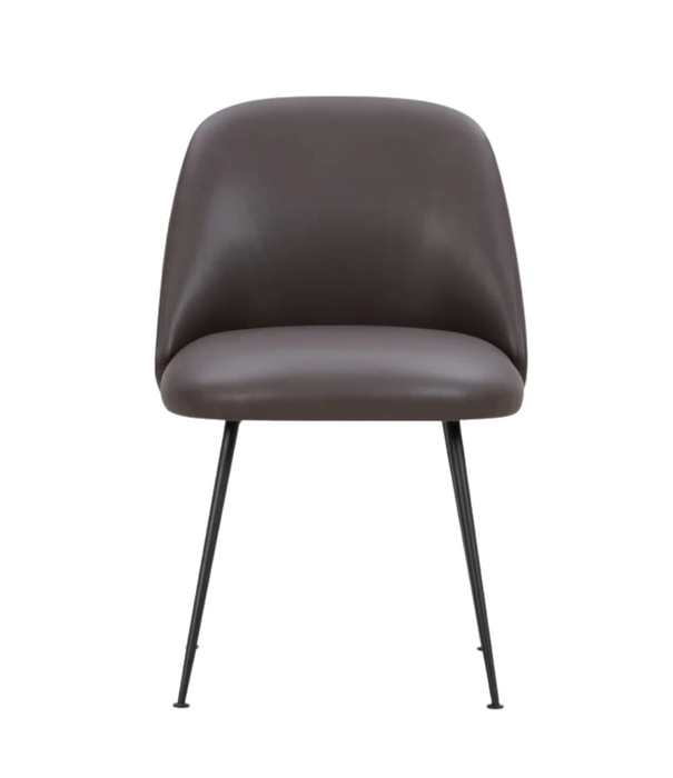 Wendelbo Event V2 Dining Chair black tube, Parma leather mocca