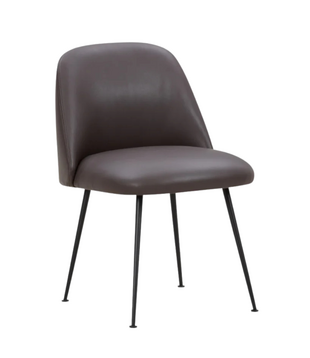 Event V2 Dining Chair black tube, Parma leather mocca