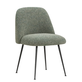 Event V2 Dining Chair black tube, Moss 003 green