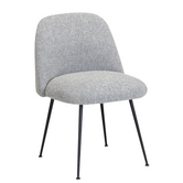 Event V2 Dining Chair black tube, Moss 0010 grey