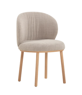 Ovata Dining Chair fully upholstered, light oak legs