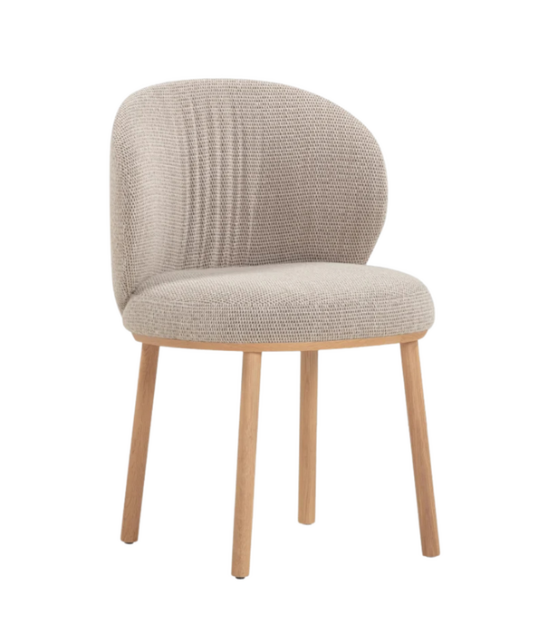 Wendelbo Ovata Dining Chair fully upholstered, light oak legs