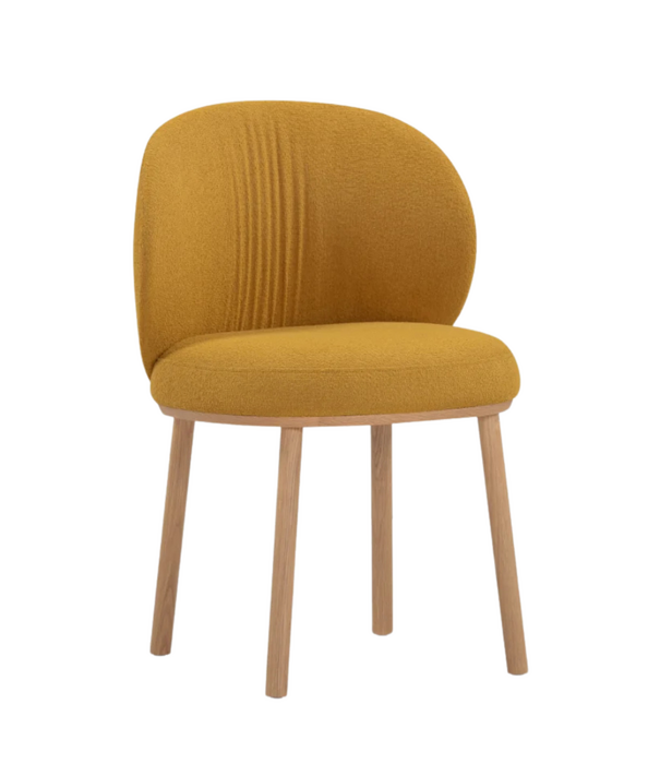Wendelbo Ovata Dining Chair fully upholstered, light oak legs