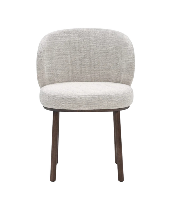 Wendelbo Ovata Dining Chair fully upholstered, brown oak legs