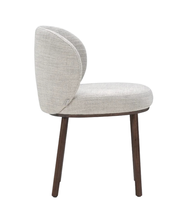 Wendelbo Ovata Dining Chair fully upholstered, brown oak legs