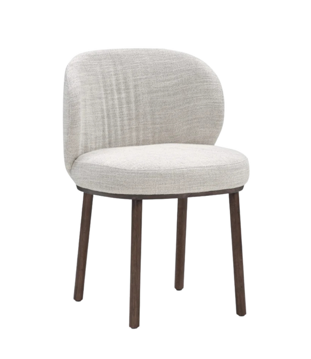 Wendelbo Ovata Dining Chair fully upholstered, brown oak legs