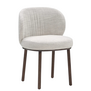 Ovata Dining Chair fully upholstered, brown oak legs