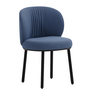 Ovata Dining Chair fully upholstered, black oak legs