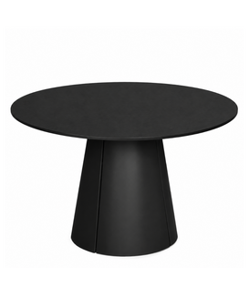 Trim Dining Table black, black laminate120cm