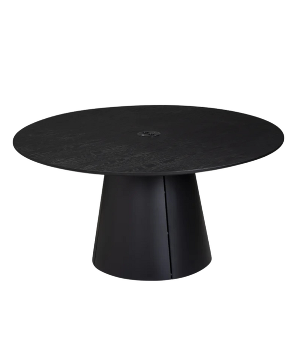 Wendelbo Trim Dining Table black, black oak table top 150cm