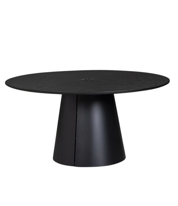 Wendelbo Trim Dining Table black, black oak table top 150cm