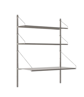 Shelf Library Desk Section, stainless steel  H108 / W80